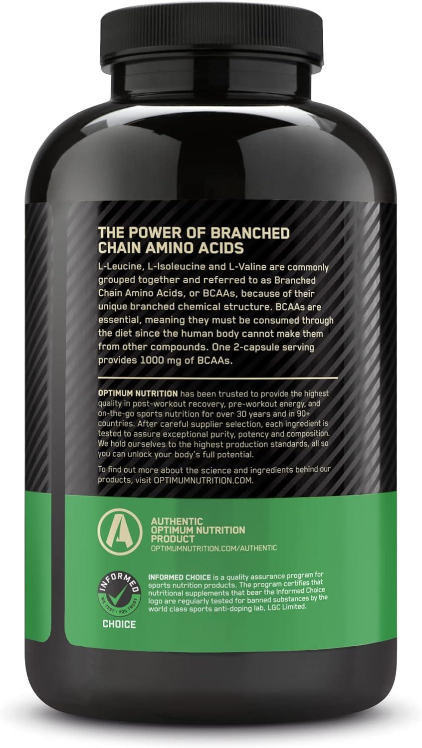image:imageOptimum Nutrition Instantized BCAA Capsules Keto Friendly Branched Chain Essential Amino Acids 1000mg 400 CountCapsules