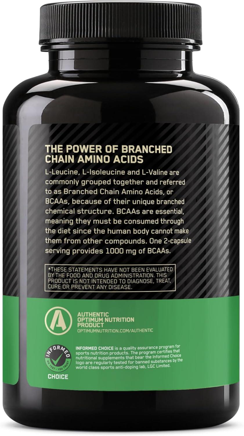 image:imageOptimum Nutrition Instantized BCAA Capsules Keto Friendly Branched Chain Essential Amino Acids 1000mg 400 CountCapsules
