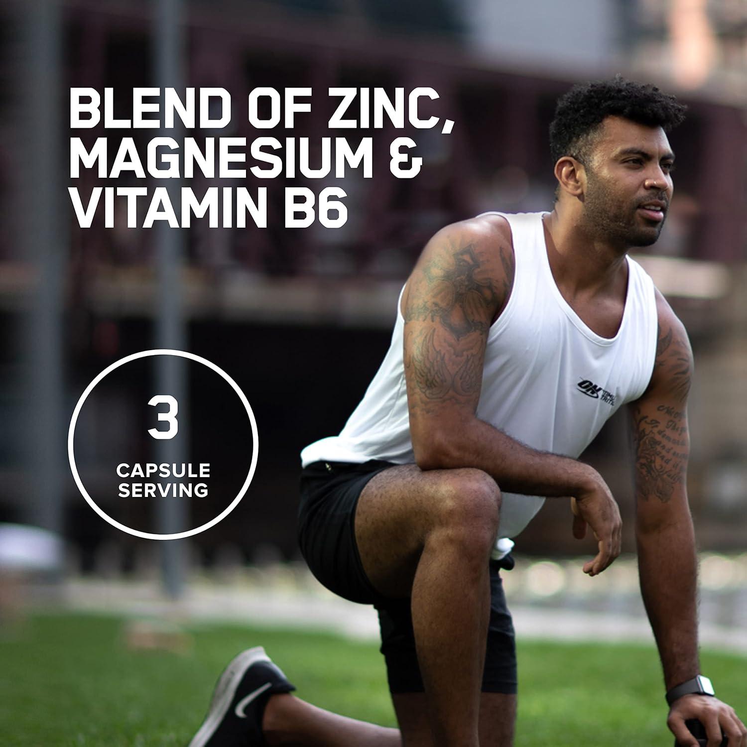 image:imageOptimum Nutrition Muscle Recovery and Endurance Supplement for Men and Women Zinc and Magnesium Supplement 90 Count180 Count Pack of 2