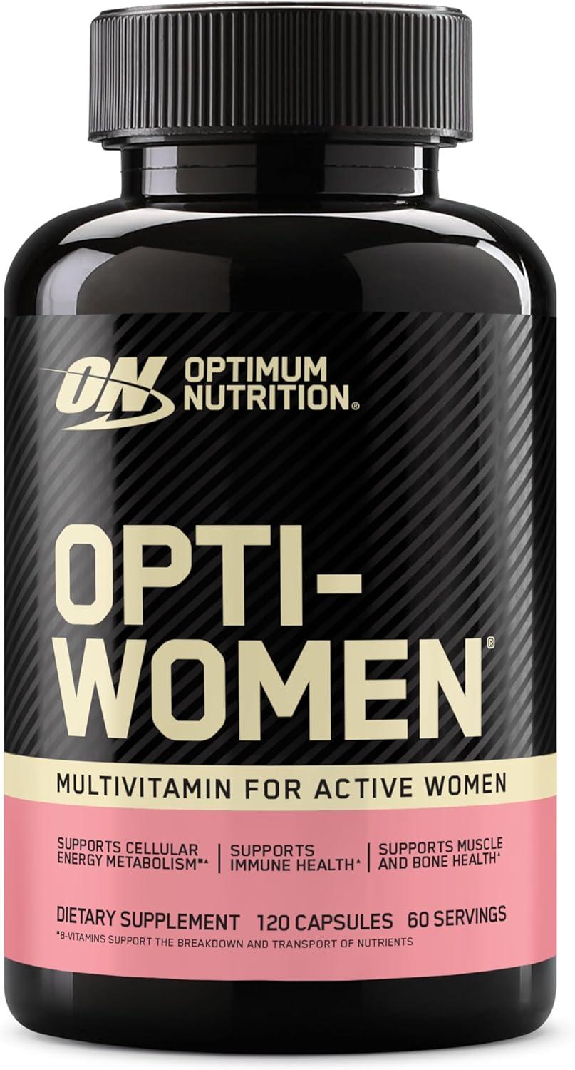 image:imageOptimum Nutrition OptiWomen Vitamin C Zinc and Vitamin D for Immune Support Womens Daily Multivitamin Supplement with Iron Capsules 120 Count120 Count Pack of 1
