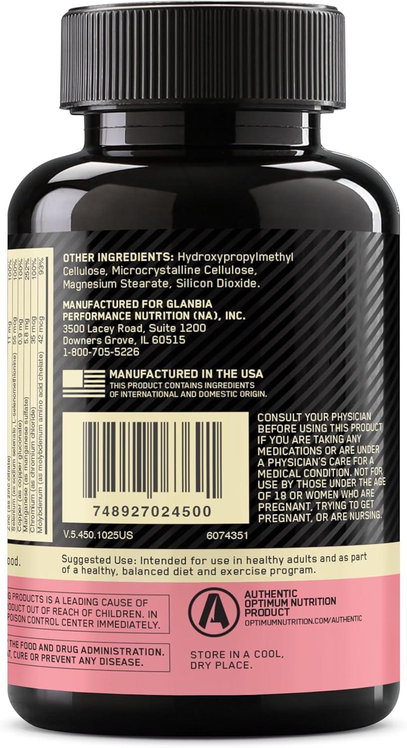 image:imageOptimum Nutrition OptiWomen Vitamin C Zinc and Vitamin D for Immune Support Womens Daily Multivitamin Supplement with Iron Capsules 120 Count60 Count Pack of 1