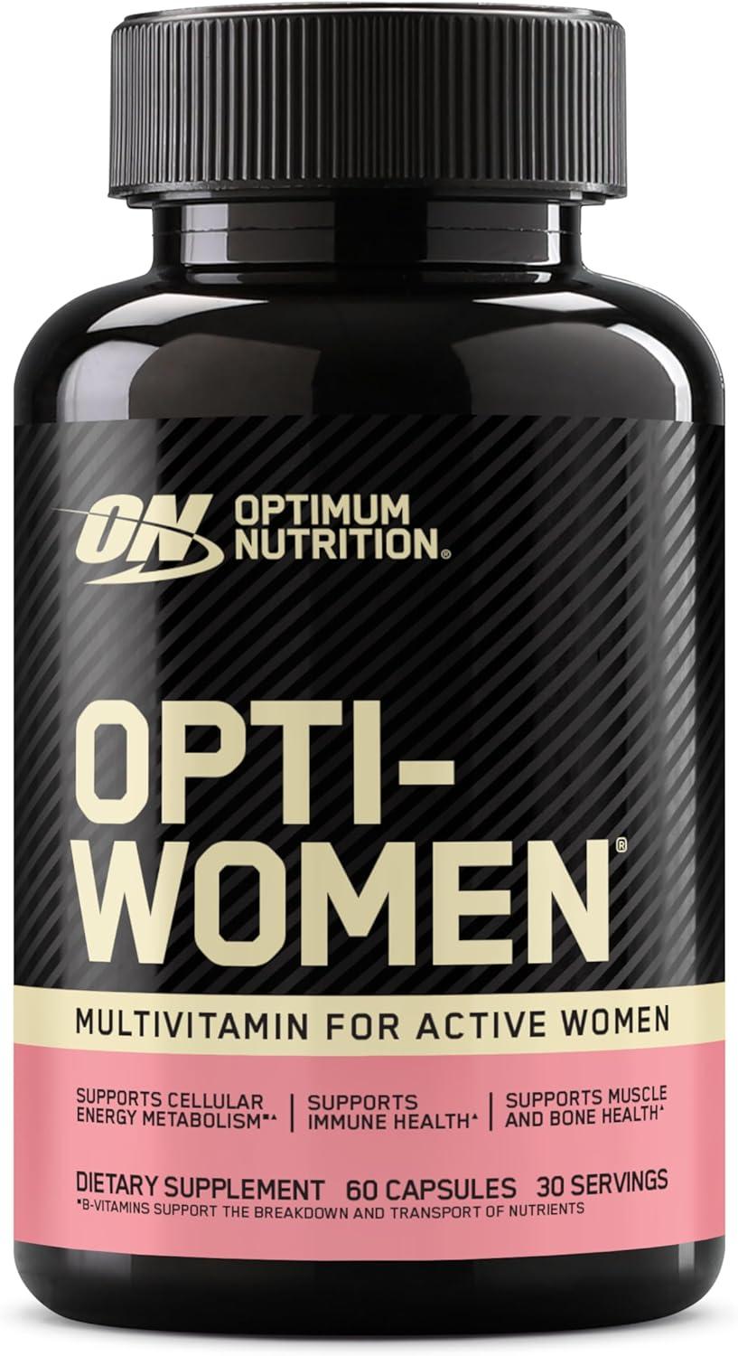 image:imageOptimum Nutrition OptiWomen Vitamin C Zinc and Vitamin D for Immune Support Womens Daily Multivitamin Supplement with Iron Capsules 120 Count60 Count Pack of 1