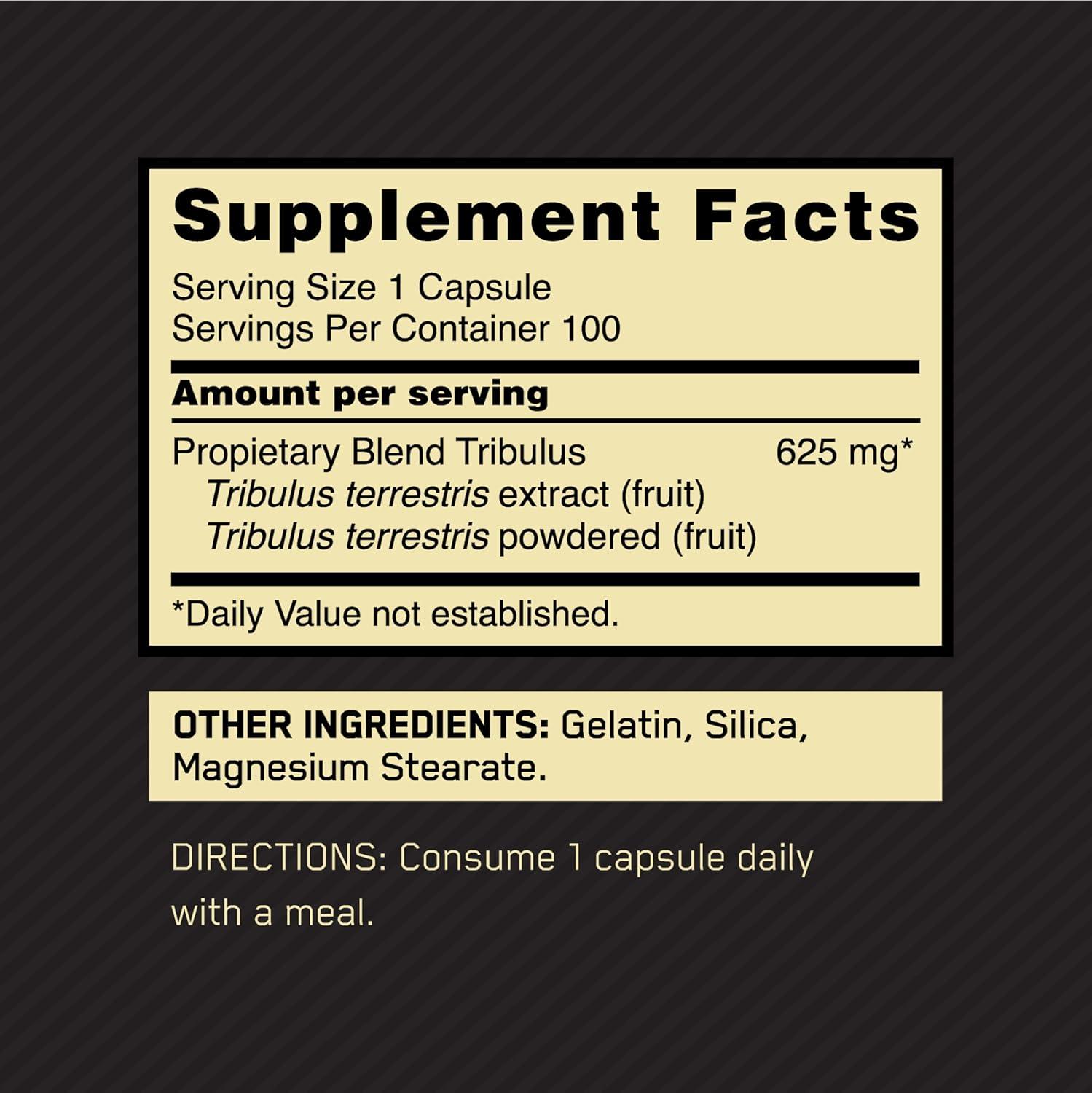 image:imageOptimum Nutrition Tribulus Terrestris 625mg 100 Capsules