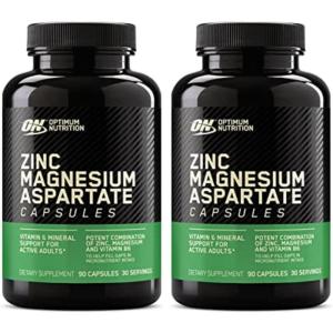 image:imageOptimum Nutrition Muscle Recovery and Endurance Supplement for Men and Women Zinc and Magnesium Supplement 90 Count180 Count Pack of 2