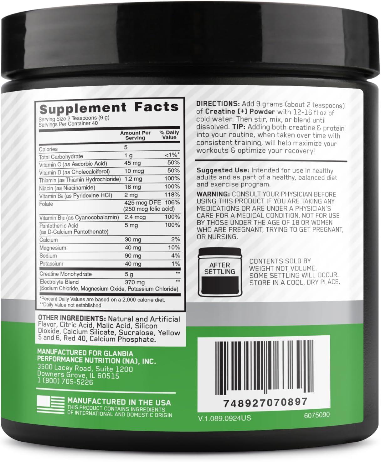 image:imageOptimum Nutrition Creatine Monohydrate Plus Powder Strawberry Peach Flavored Creatine Performance Blend with Electrolytes for Hydration Added Vitamins 40 Servings 360 Grams Packaging May VaryStrawberry Peach