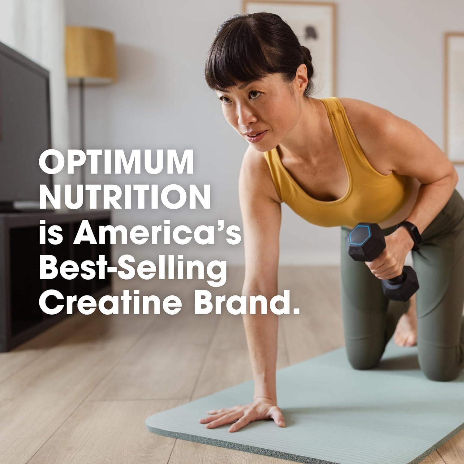 image:imageOptimum Nutrition Creatine Monohydrate Plus Powder Strawberry Peach Flavored Creatine Performance Blend with Electrolytes for Hydration Added Vitamins 40 Servings 360 Grams Packaging May VaryStrawberry Peach