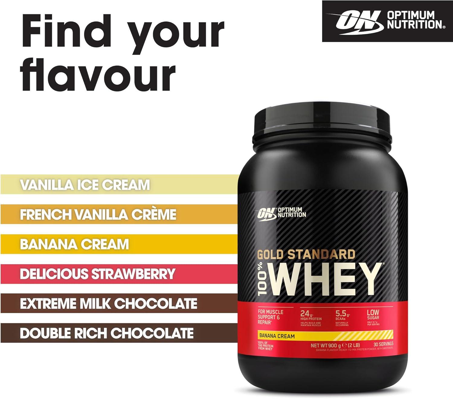 image:imageOptimum Nutrition Gold Standard 100 Whey Protein Powder Double Rich Chocolate 5 Pound Packaging May VaryBanana Cream