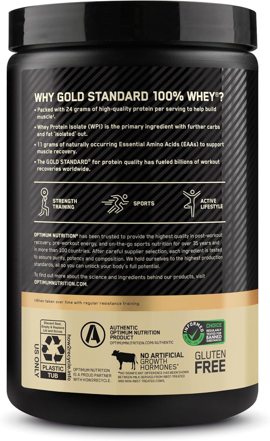image:imageOptimum Nutrition Gold Standard 100 Whey Protein Powder Double Rich Chocolate 5 Pound Packaging May VaryChocolate