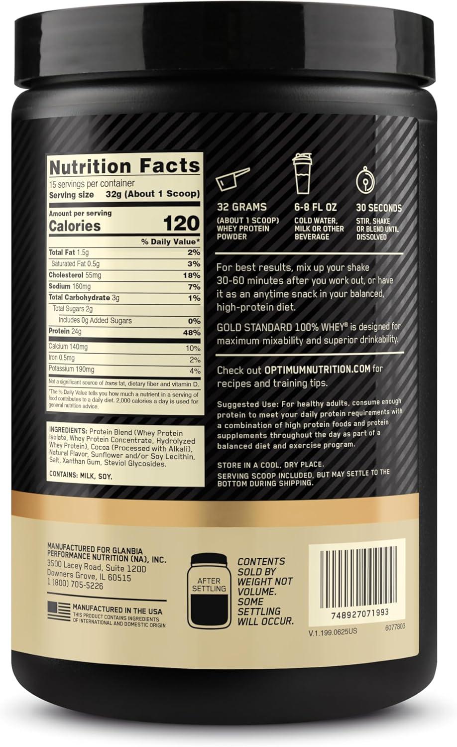 image:imageOptimum Nutrition Gold Standard 100 Whey Protein Powder Double Rich Chocolate 5 Pound Packaging May VaryChocolate