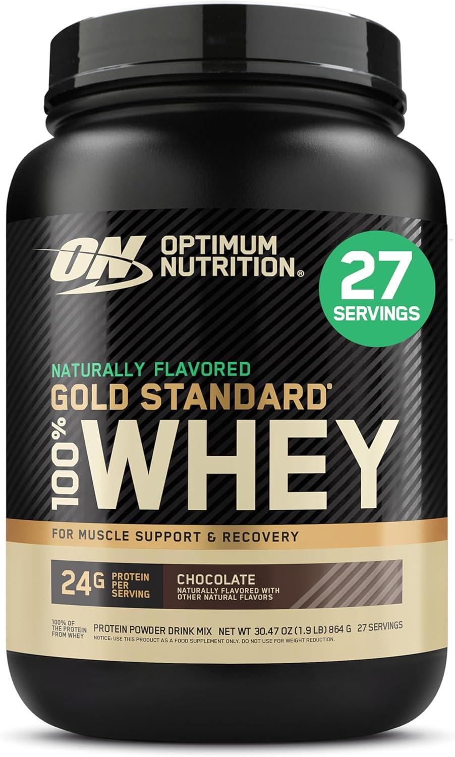 image:imageOptimum Nutrition Gold Standard 100 Whey Protein Powder Double Rich Chocolate 5 Pound Packaging May VaryChocolate