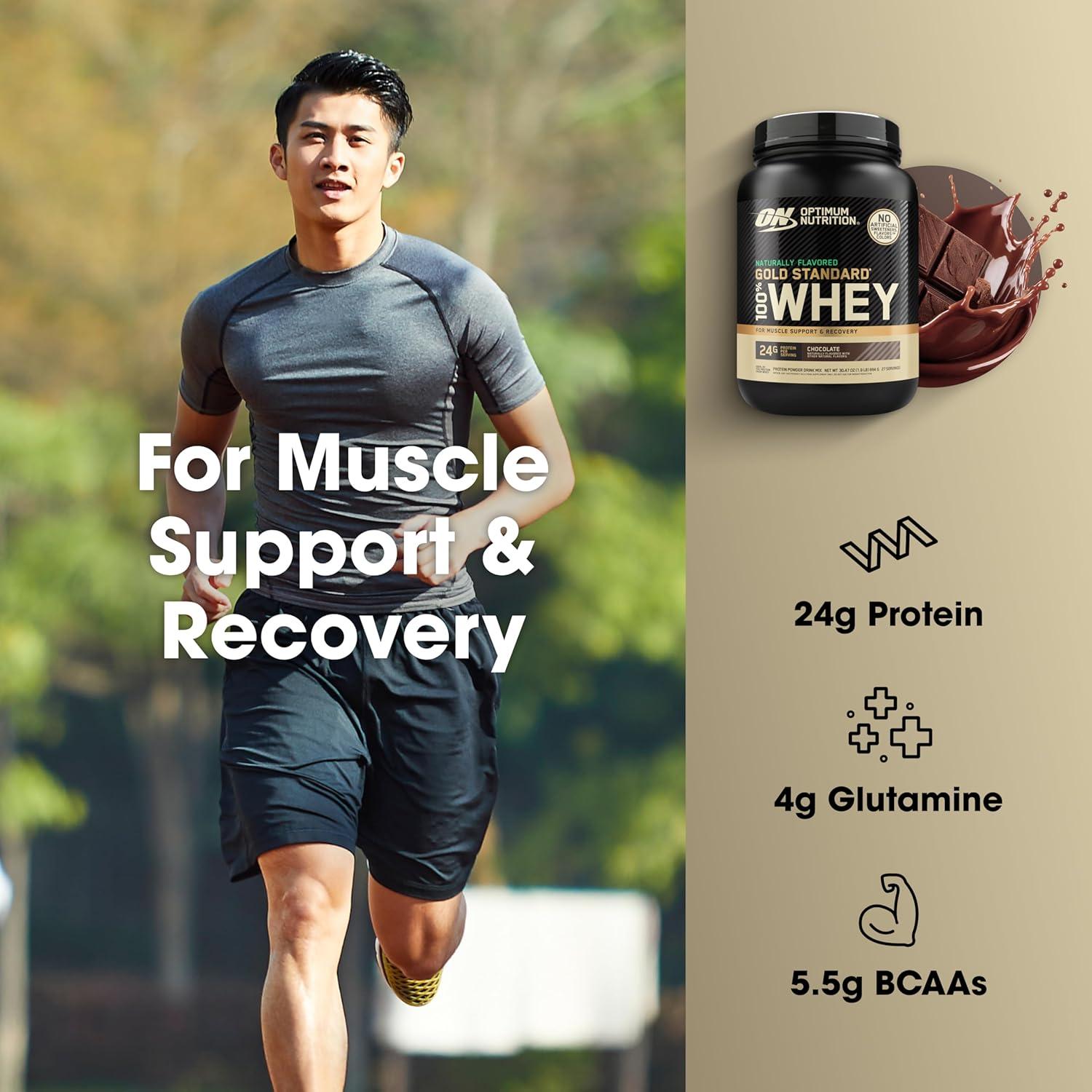 image:imageOptimum Nutrition Gold Standard 100 Whey Protein Powder Double Rich Chocolate 5 Pound Packaging May VaryChocolate
