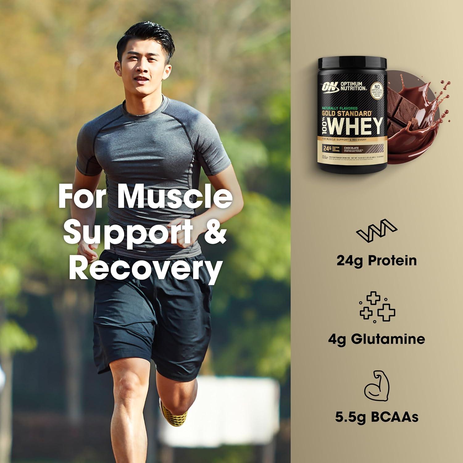 image:imageOptimum Nutrition Gold Standard 100 Whey Protein Powder Double Rich Chocolate 5 Pound Packaging May VaryChocolate