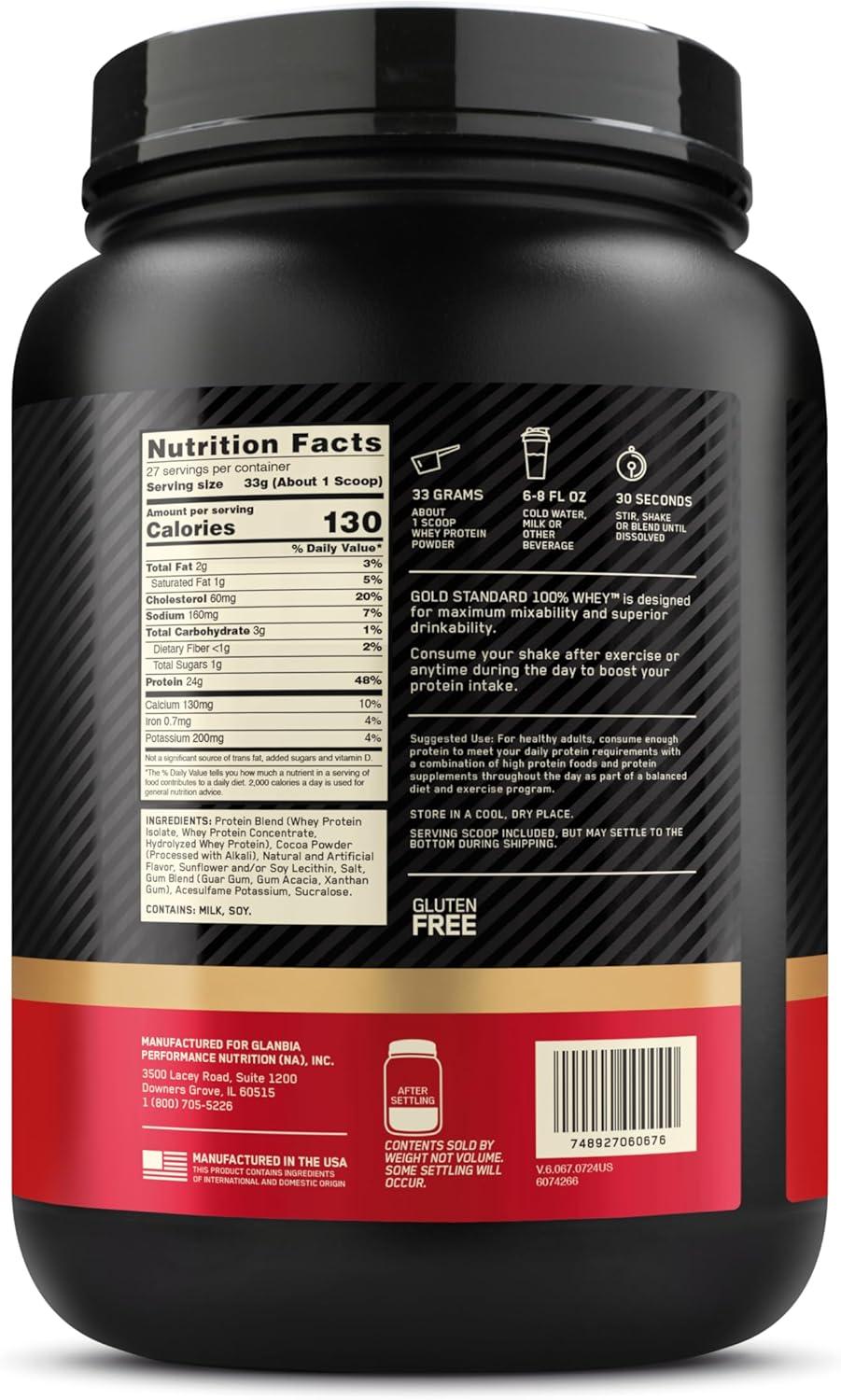 image:imageOptimum Nutrition Gold Standard 100 Whey Protein Powder Double Rich Chocolate 5 Pound Packaging May VaryChocolate Hazelnut