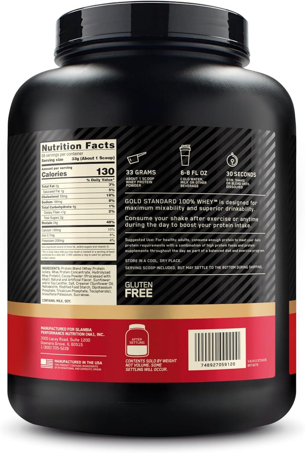 image:imageOptimum Nutrition Gold Standard 100 Whey Protein Powder Double Rich Chocolate 5 Pound Packaging May VaryChocolate Peanut Butter