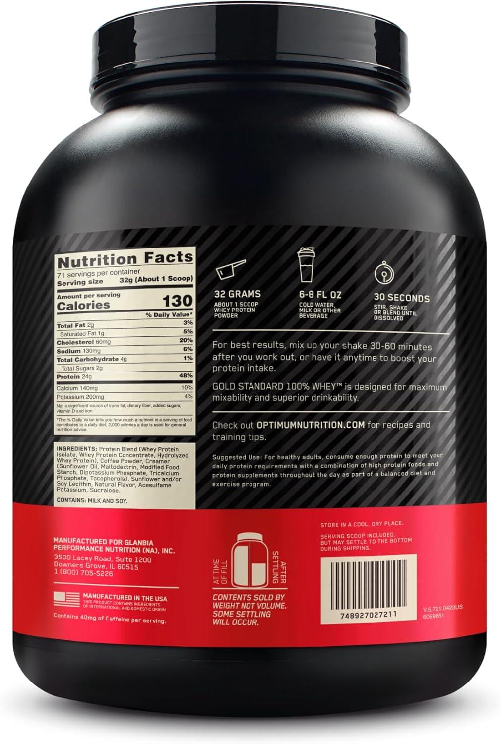 image:imageOptimum Nutrition Gold Standard 100 Whey Protein Powder Double Rich Chocolate 5 Pound Packaging May VaryCoffee