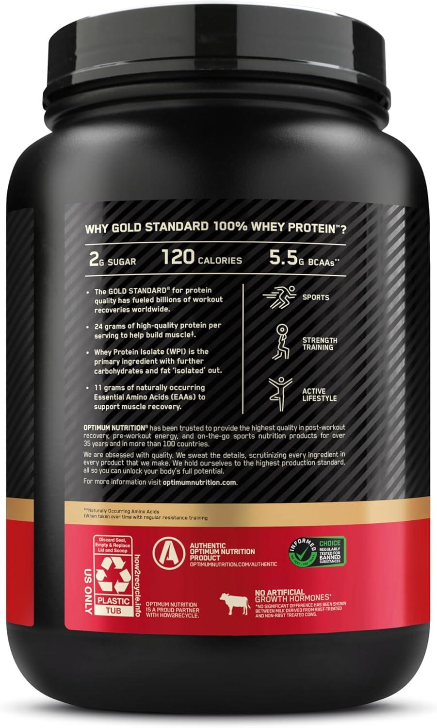 image:imageOptimum Nutrition Gold Standard 100 Whey Protein Powder Double Rich Chocolate 5 Pound Packaging May VaryDelicious Strawberry