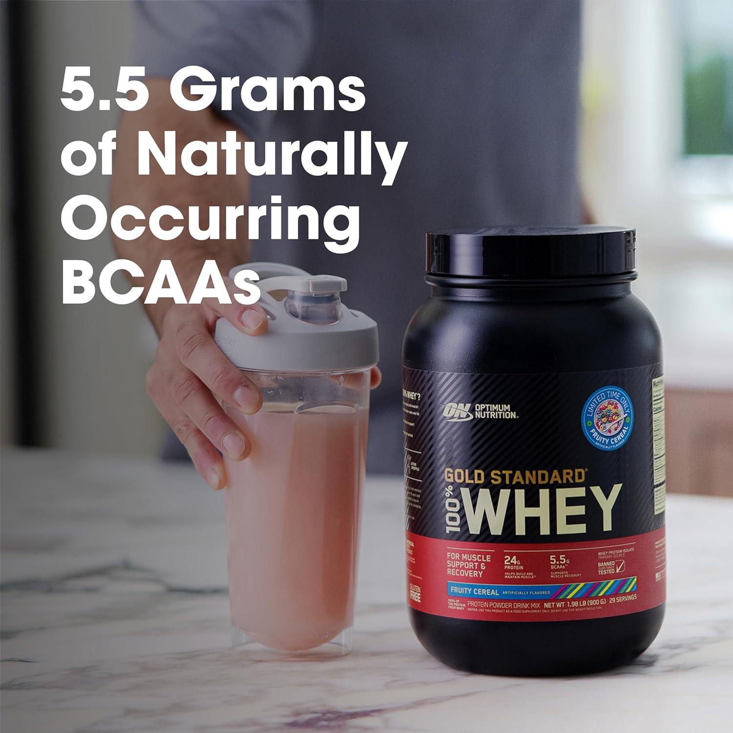 image:imageOptimum Nutrition Gold Standard 100 Whey Protein Powder Double Rich Chocolate 5 Pound Packaging May VaryFruity Cereal