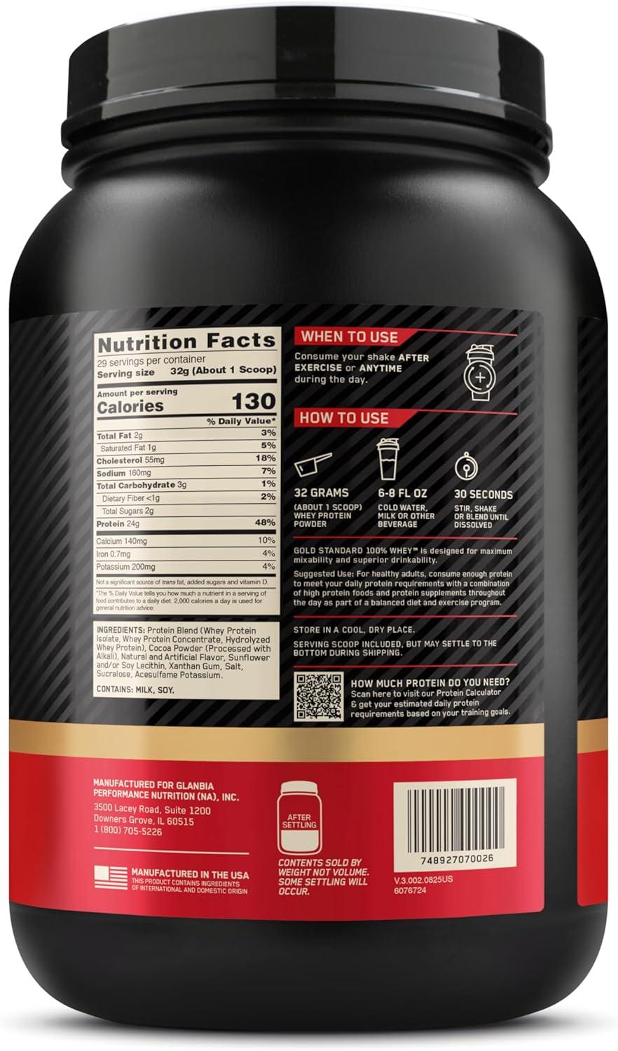 image:imageOptimum Nutrition Gold Standard 100 Whey Protein Powder Double Rich Chocolate 5 Pound Packaging May VarySmores