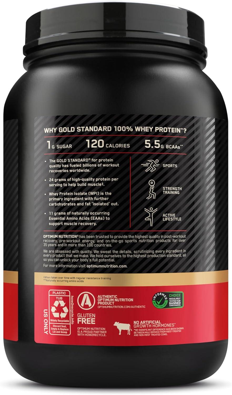 image:imageOptimum Nutrition Gold Standard 100 Whey Protein Powder Double Rich Chocolate 5 Pound Packaging May VaryStrawberry Banana