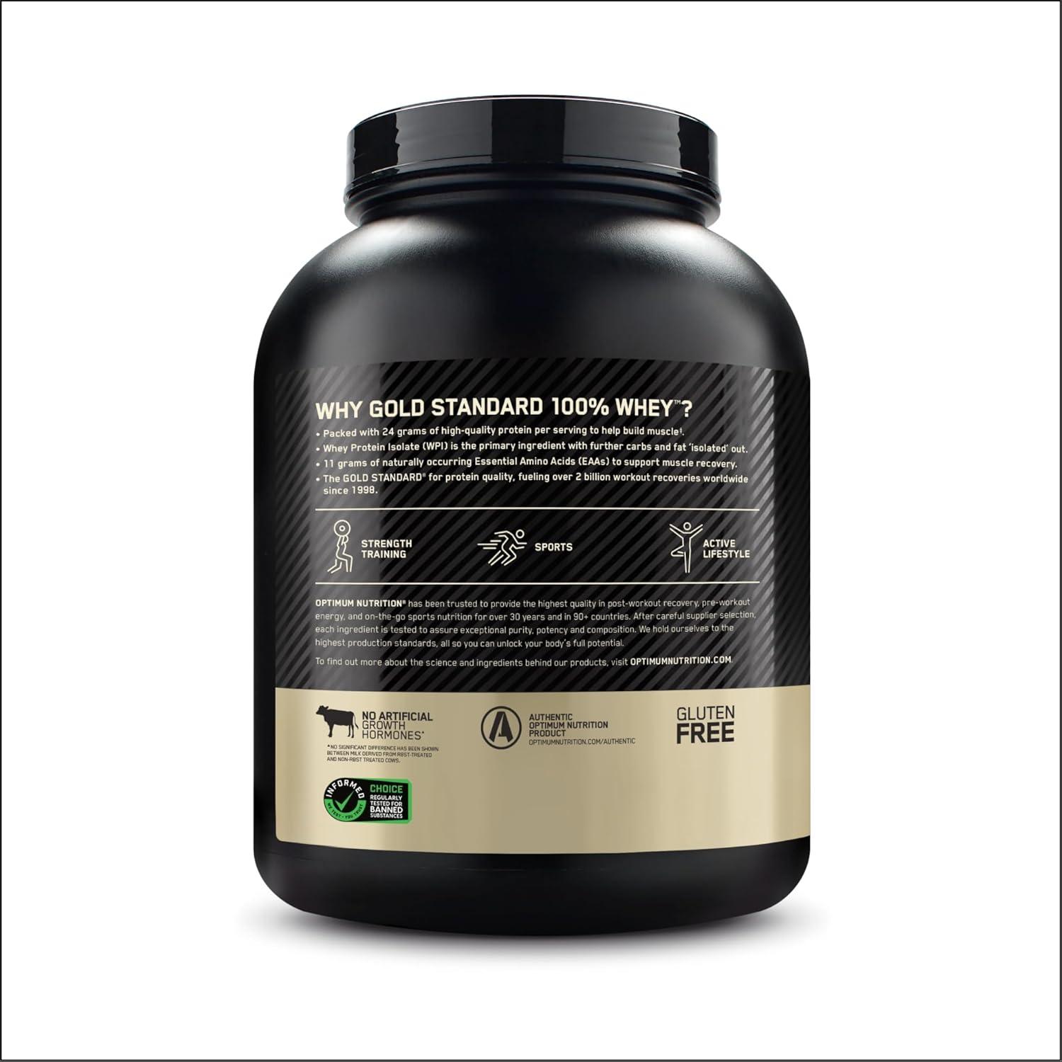 image:imageOptimum Nutrition Gold Standard 100 Whey Protein Powder Double Rich Chocolate 5 Pound Packaging May VaryVanilla