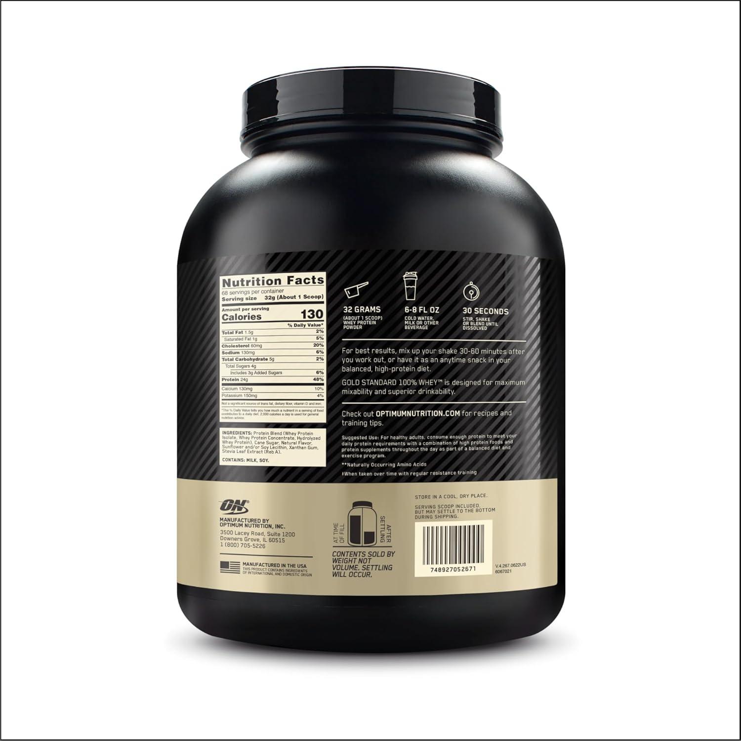 image:imageOptimum Nutrition Gold Standard 100 Whey Protein Powder Double Rich Chocolate 5 Pound Packaging May VaryVanilla