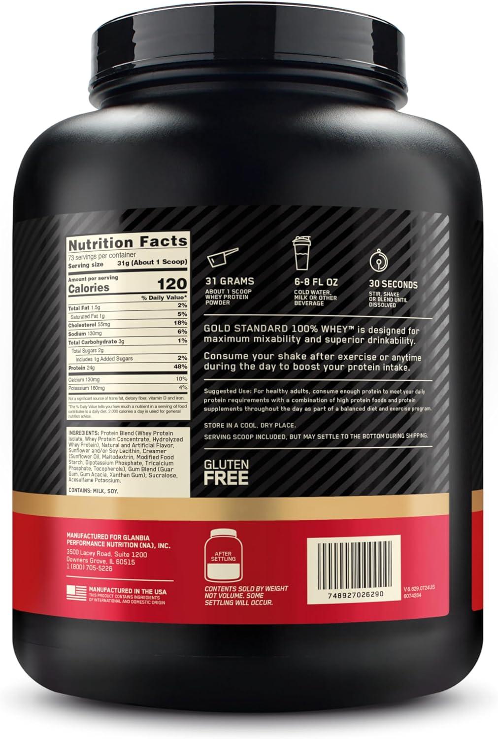 image:imageOptimum Nutrition Gold Standard 100 Whey Protein Powder Double Rich Chocolate 5 Pound Packaging May VaryWhite Chocolate