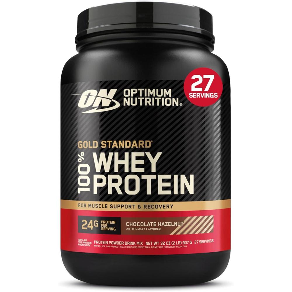 image:imageOptimum Nutrition Gold Standard 100 Whey Protein Powder Double Rich Chocolate 5 Pound Packaging May VaryChocolate Hazelnut