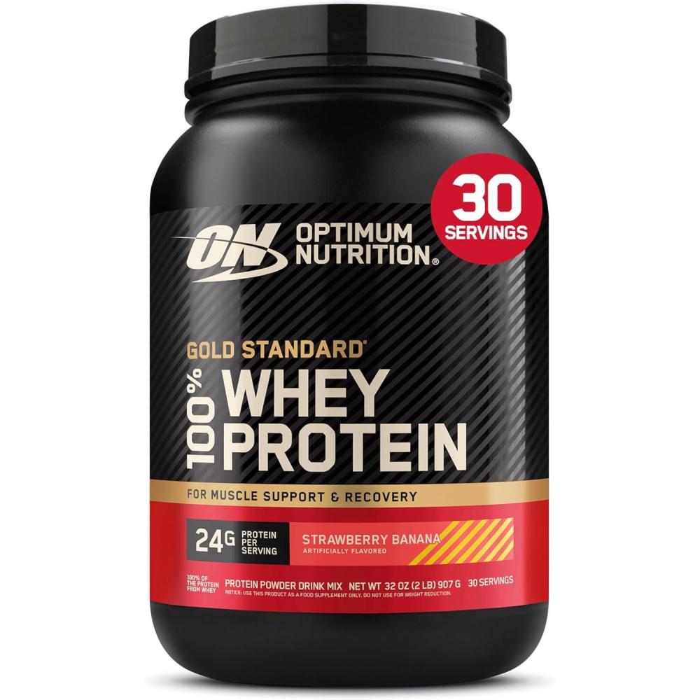 image:imageOptimum Nutrition Gold Standard 100 Whey Protein Powder Double Rich Chocolate 5 Pound Packaging May VaryStrawberry Banana