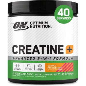 image:imageOptimum Nutrition Creatine Monohydrate Plus Powder Strawberry Peach Flavored Creatine Performance Blend with Electrolytes for Hydration Added Vitamins 40 Servings 360 Grams Packaging May VaryOrange Passionfruit