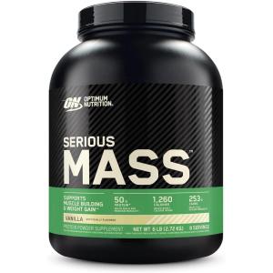image:imageOptimum Nutrition Serious Mass Weight Gainer Protein Powder Mass Gainer Vitamin C and Zinc for Immune Support Creatine Banana 12 Pound Packaging May VaryVanilla