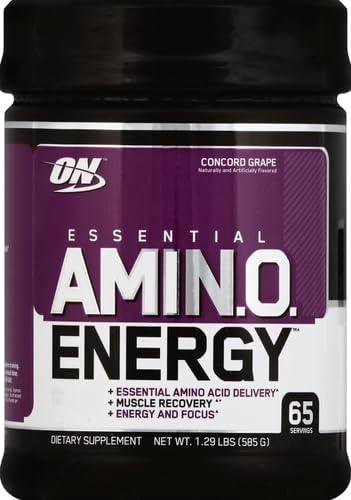 image:imageOptimum Nutrition Amino Energy Pre Workout with Green Tea BCAA Amino Acids Keto Friendly Green Coffee Extract Energy Powder Blue Raspberry 65 Servings Packaging May VaryGrape