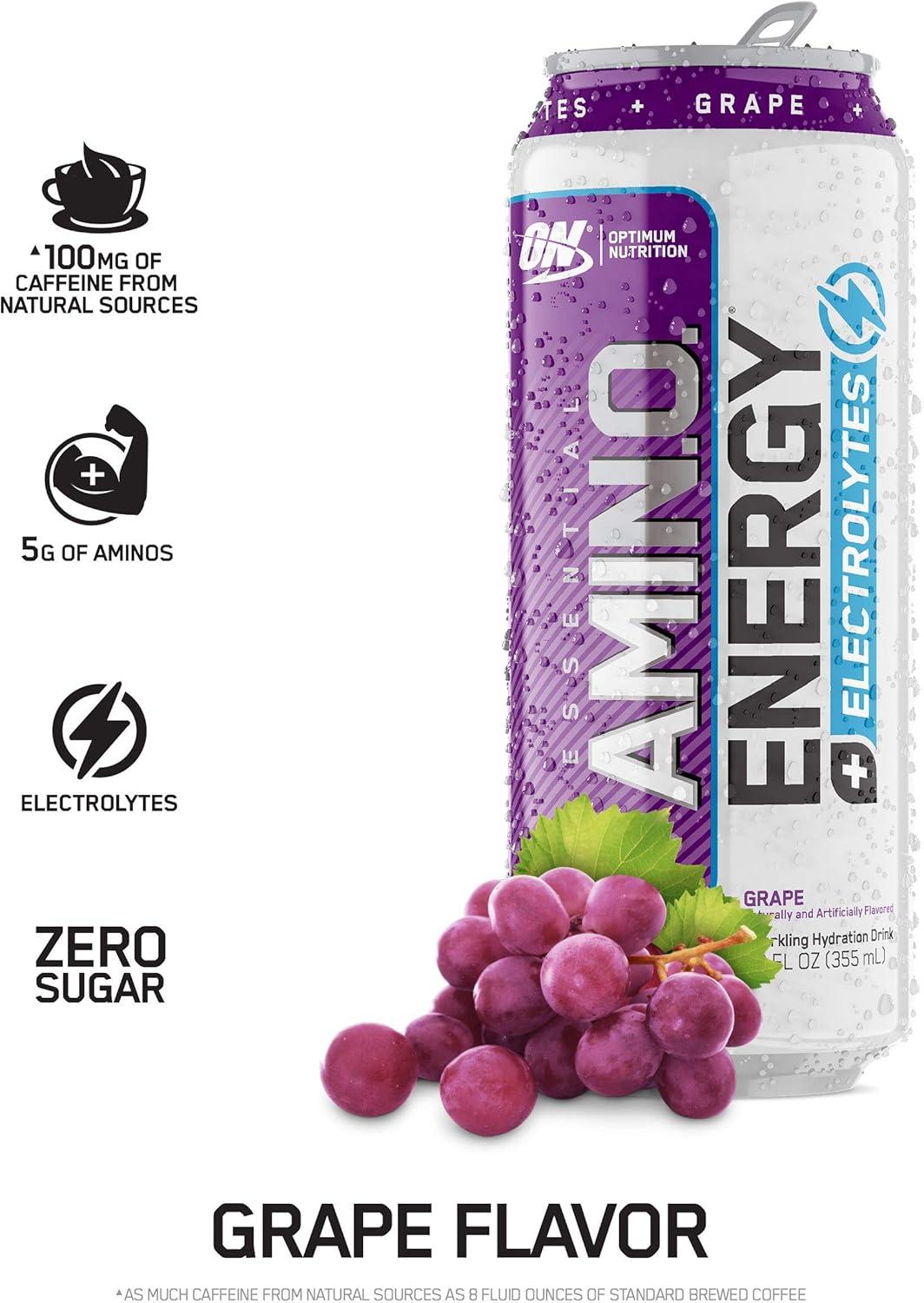 image:imageOptimum Nutrition Amino Energy Pre Workout with Green Tea BCAA Amino Acids Keto Friendly Green Coffee Extract Energy Powder Blue Raspberry 65 Servings Packaging May VaryConcord Grape