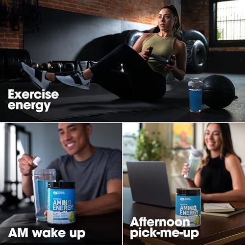 image:imageOptimum Nutrition Amino Energy Pre Workout with Green Tea BCAA Amino Acids Keto Friendly Green Coffee Extract Energy Powder Blue Raspberry 65 Servings Packaging May VaryBlueberry Mojito