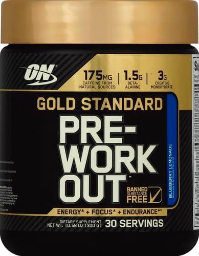 image:imageOptimum Nutrition Gold Standard PreWorkout Vitamin D for Immune Support with Creatine BetaAlanine and Caffeine for Energy Keto Friendly Blueberry Lemonade 30 Servings Packaging May VaryBlueberry Lemonade
