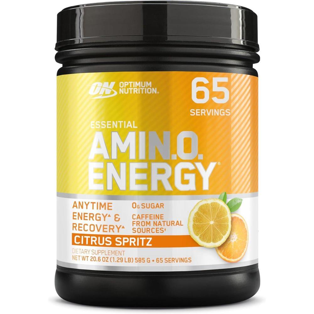 image:imageOptimum Nutrition Amino Energy Pre Workout with Green Tea BCAA Amino Acids Keto Friendly Green Coffee Extract Energy Powder Blue Raspberry 65 Servings Packaging May VaryCitrus Spritz
