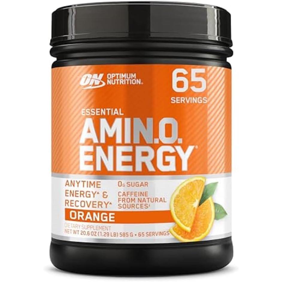 image:imageOptimum Nutrition Amino Energy Pre Workout with Green Tea BCAA Amino Acids Keto Friendly Green Coffee Extract Energy Powder Blue Raspberry 65 Servings Packaging May VaryOrange