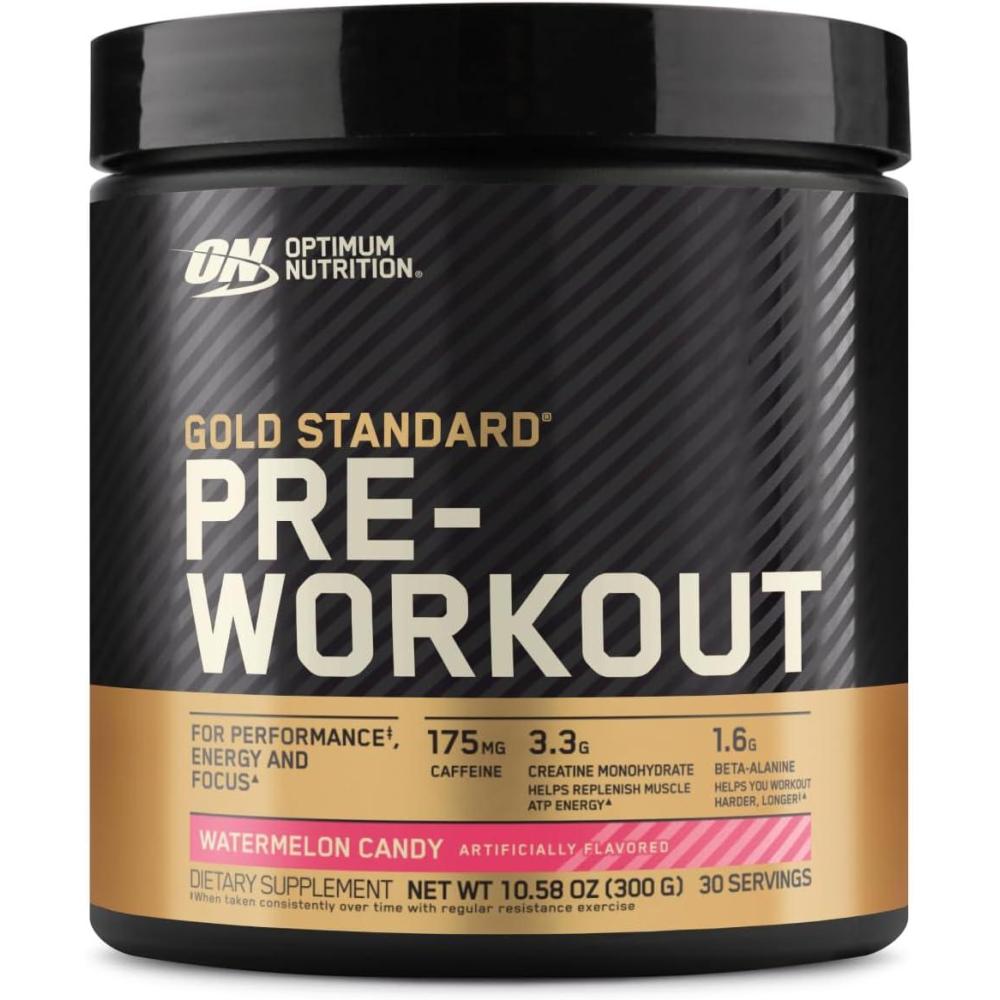 image:imageOptimum Nutrition Gold Standard PreWorkout Vitamin D for Immune Support with Creatine BetaAlanine and Caffeine for Energy Keto Friendly Blueberry Lemonade 30 Servings Packaging May VaryWatermelon Candy