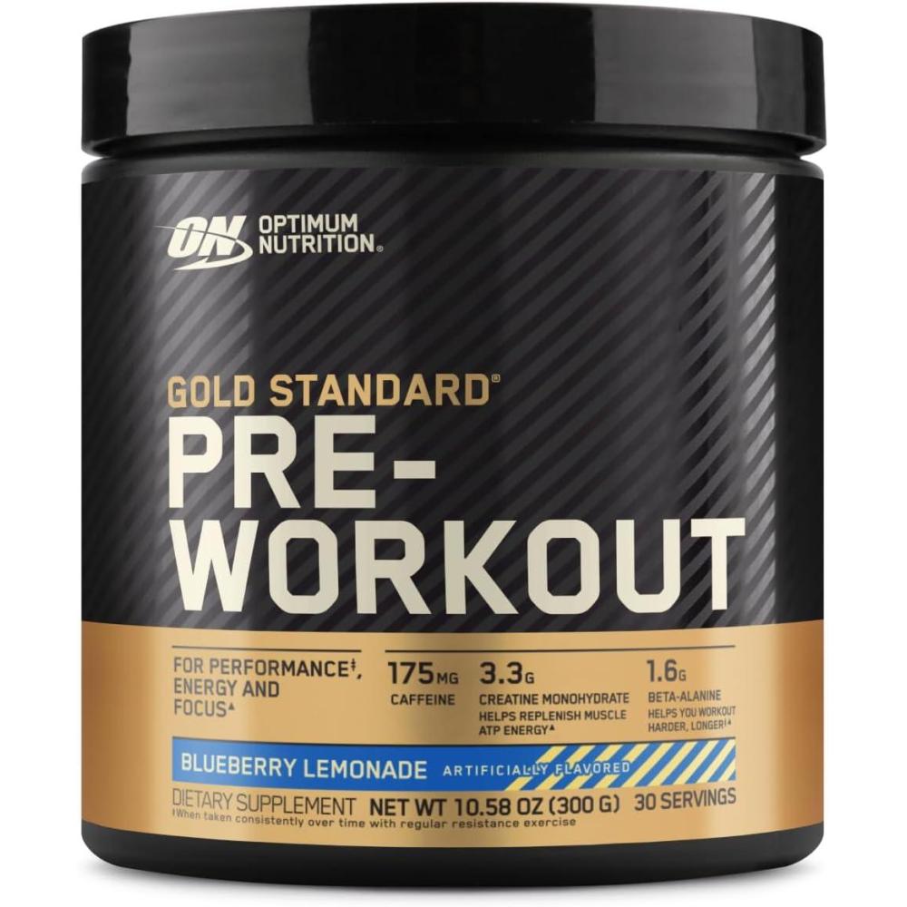image:imageOptimum Nutrition Gold Standard PreWorkout Vitamin D for Immune Support with Creatine BetaAlanine and Caffeine for Energy Keto Friendly Blueberry Lemonade 30 Servings Packaging May VaryBlueberry Lemonade