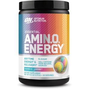 image:imageOptimum Nutrition Amino Energy  Pre Workout with Green Tea BCAA Amino Acids Keto Friendly Green Coffee Extract Energy Powder  Blue Raspberry 65 Servings Packaging May VaryRainbow Sherbet