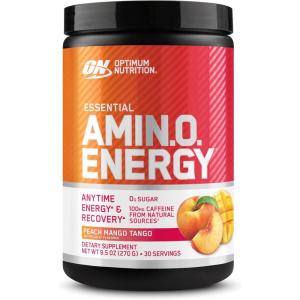 image:imageOptimum Nutrition Amino Energy  Pre Workout with Green Tea BCAA Amino Acids Keto Friendly Green Coffee Extract Energy Powder  Blue Raspberry 65 Servings Packaging May VaryPeach Mango Tango