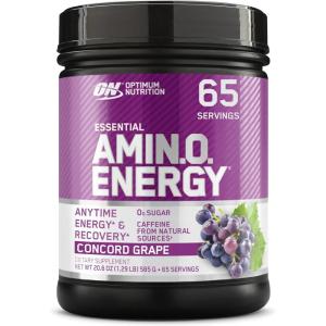 image:imageOptimum Nutrition Amino Energy  Pre Workout with Green Tea BCAA Amino Acids Keto Friendly Green Coffee Extract Energy Powder  Blue Raspberry 65 Servings Packaging May VaryConcord Grape