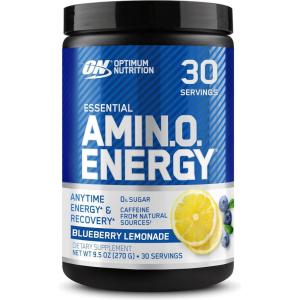 image:imageOptimum Nutrition Amino Energy  Pre Workout with Green Tea BCAA Amino Acids Keto Friendly Green Coffee Extract Energy Powder  Blue Raspberry 65 Servings Packaging May VaryBlueberry Lemonade