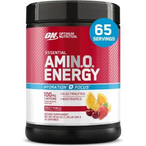 image:imageOptimum Nutrition Essential Amino Energy Plus Electrolytes Stick Packs Energy Powder Strawberry Burst 7 CountFruit Punch
