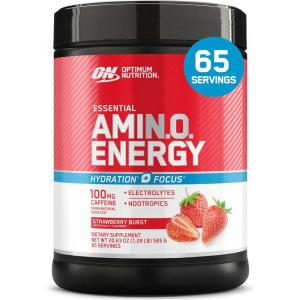image:imageOptimum Nutrition Essential Amino Energy Plus Electrolytes Stick Packs Energy Powder Strawberry Burst 7 CountStrawberry Burst