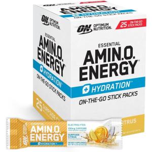 image:imageOptimum Nutrition Essential Amino Energy Plus Electrolytes Stick Packs Energy Powder Strawberry Burst 7 CountSurfside Citrus