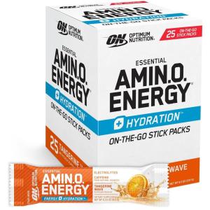 image:imageOptimum Nutrition Essential Amino Energy Plus Electrolytes Stick Packs Energy Powder Strawberry Burst 7 CountTangerine Wave